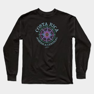 Costa Rica, Compass Rose Long Sleeve T-Shirt